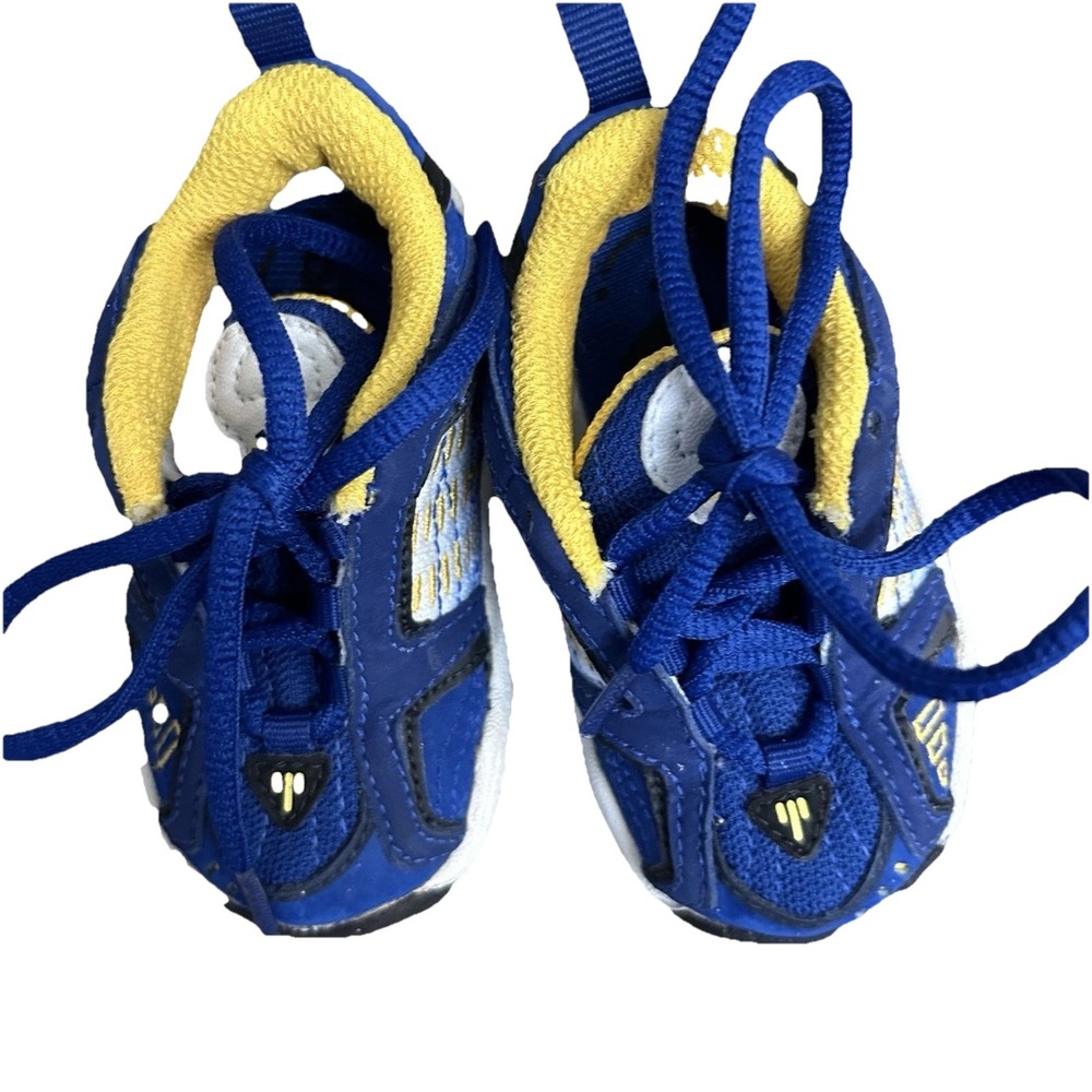adidas infant Sneakers Blue And‎ Yellow Racer TR23 Size 3K Stylish Unisex NWOT